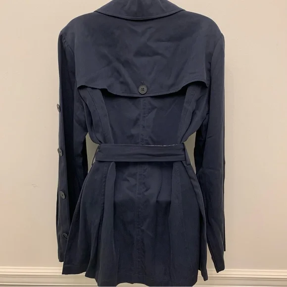 Laurie Felt Belted Utility Jacket with Contrast
Print Detai Indigo Sz 8 - Picture 6 of 12